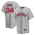 Boles B.Red Sox #34 David Ortiz Player Gray Road Home Game Stitched Jerseys