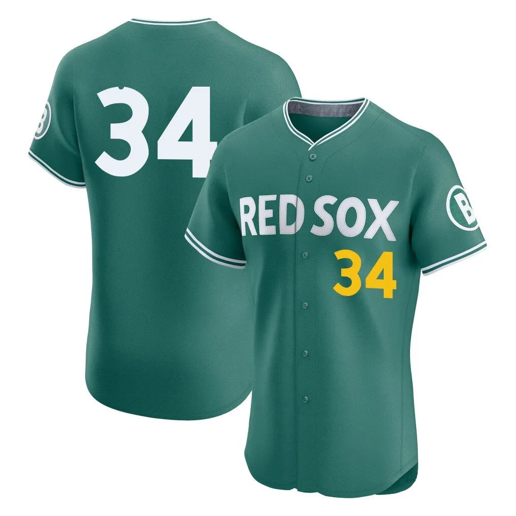 Boles B.Red Sox #34 David Ortiz Player Green City Connect Limited Elite Home Game Stitched Jerseys