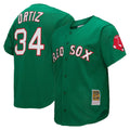 Boles B.Red Sox #34 David Ortiz Player Green Mitchell & Ness Cooperstown Collection Mesh Home Stitched Jerseys