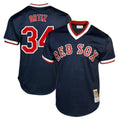 Boles B.Red Sox #34 David Ortiz Player Navy Cooperstown Collection Mesh T-shirt Home Stitched Jerseys