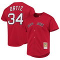Boles B.Red Sox #34 David Ortiz Player Red Mitchell & Ness Cooperstown Collection Home Stitched Jerseys