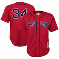Boles B.Red Sox #34 David Ortiz Player Red Mitchell & Ness Cooperstown Collection Mesh Home Stitched Jerseys