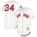 Boles B.Red Sox #34 David Ortiz Player White Mitchell & Ness Cooperstown Collection Mesh Home Stitched Jerseys