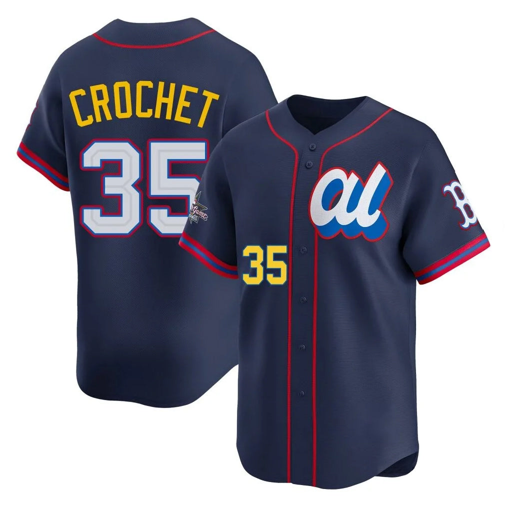 Boles B.Red Sox #35 Garrett Crochet Player Navy American League All-Star Edition Game Stitched Jerseys