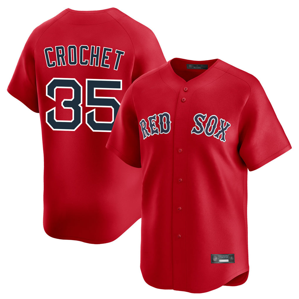 Boles B.Red Sox #35 Garrett Crochet Player Red Limited Home Game Stitched Jerseys