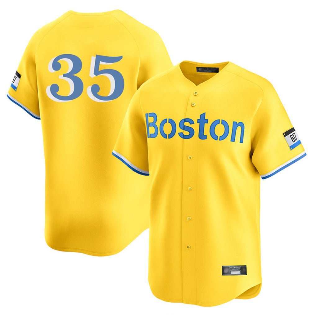 Boles B.Red Sox #35 Garrett Crochet Player Yellow Limited Home Game Stitched Jerseys