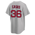 Boles B.Red Sox #36 Triston Casas Player Gray Road Home Game Stitched Jersey