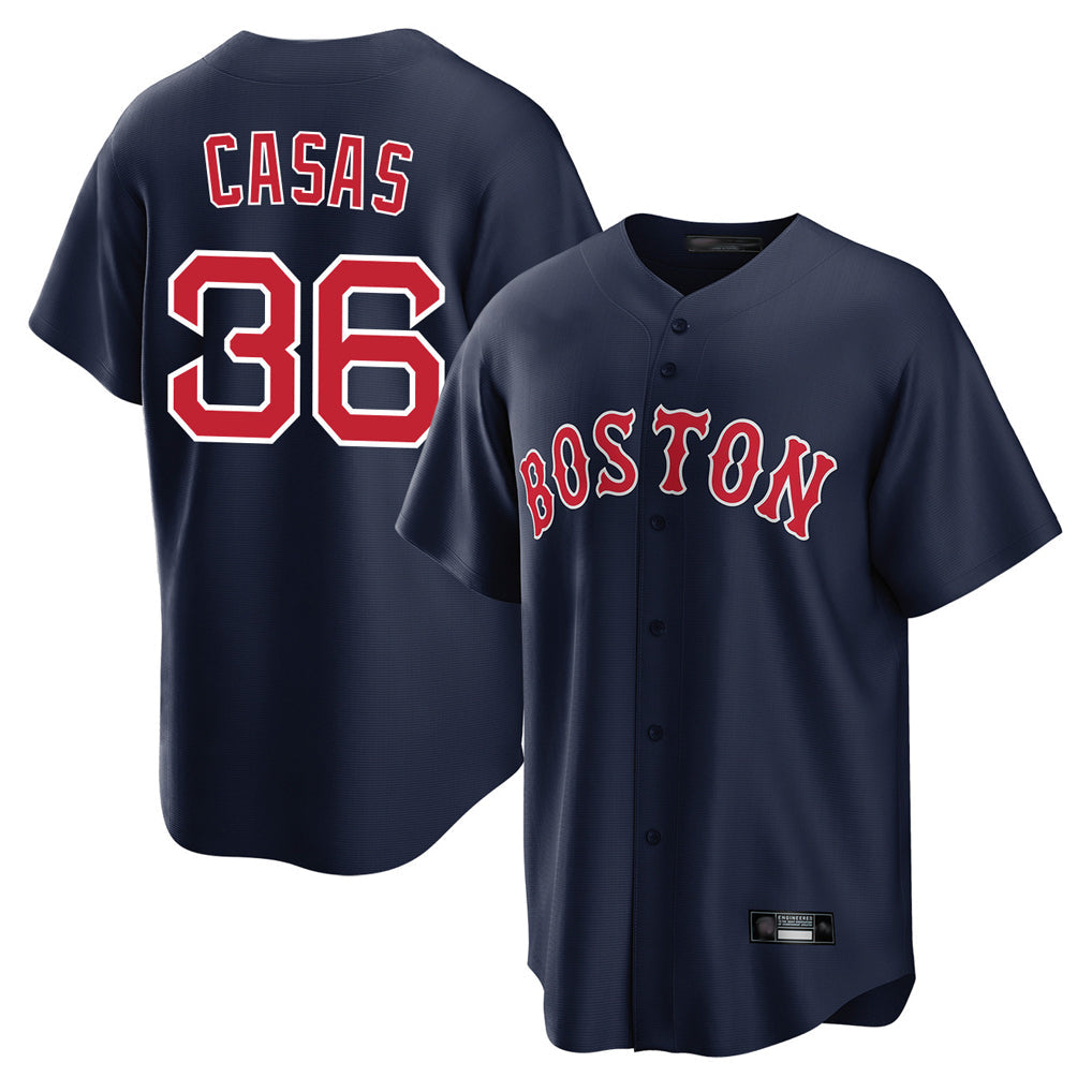 Boles B.Red Sox #36 Triston Casas Player Navy Home Game Stitched Jersey