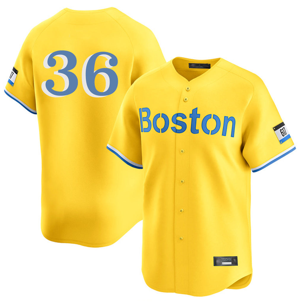 Boles B.Red Sox #36 Triston Casas Player Yellow Limited Home Game Stitched Jersey
