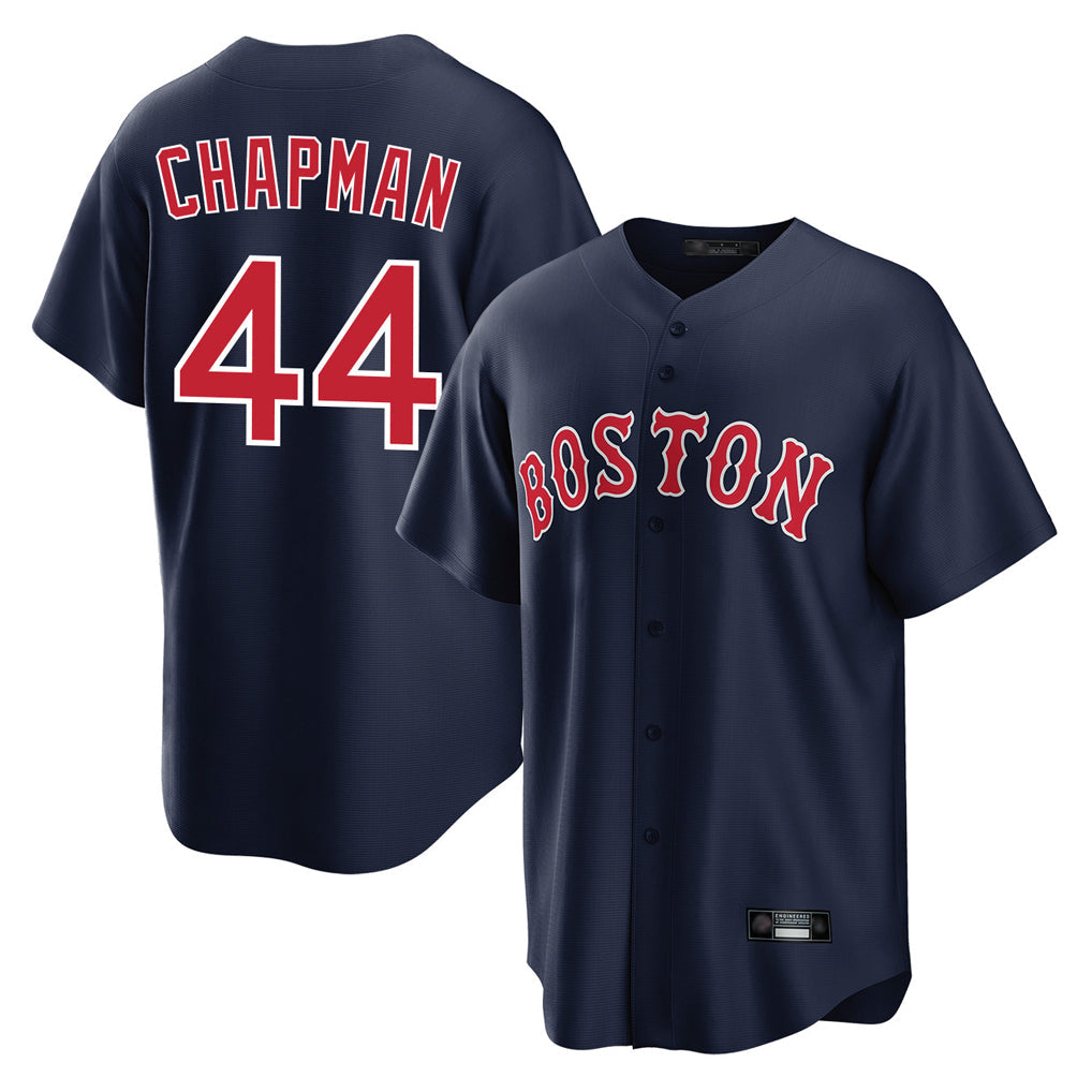 Boles B.Red Sox #44 Aroldis Chapman Player Navy Home Game Stitched Jerseys