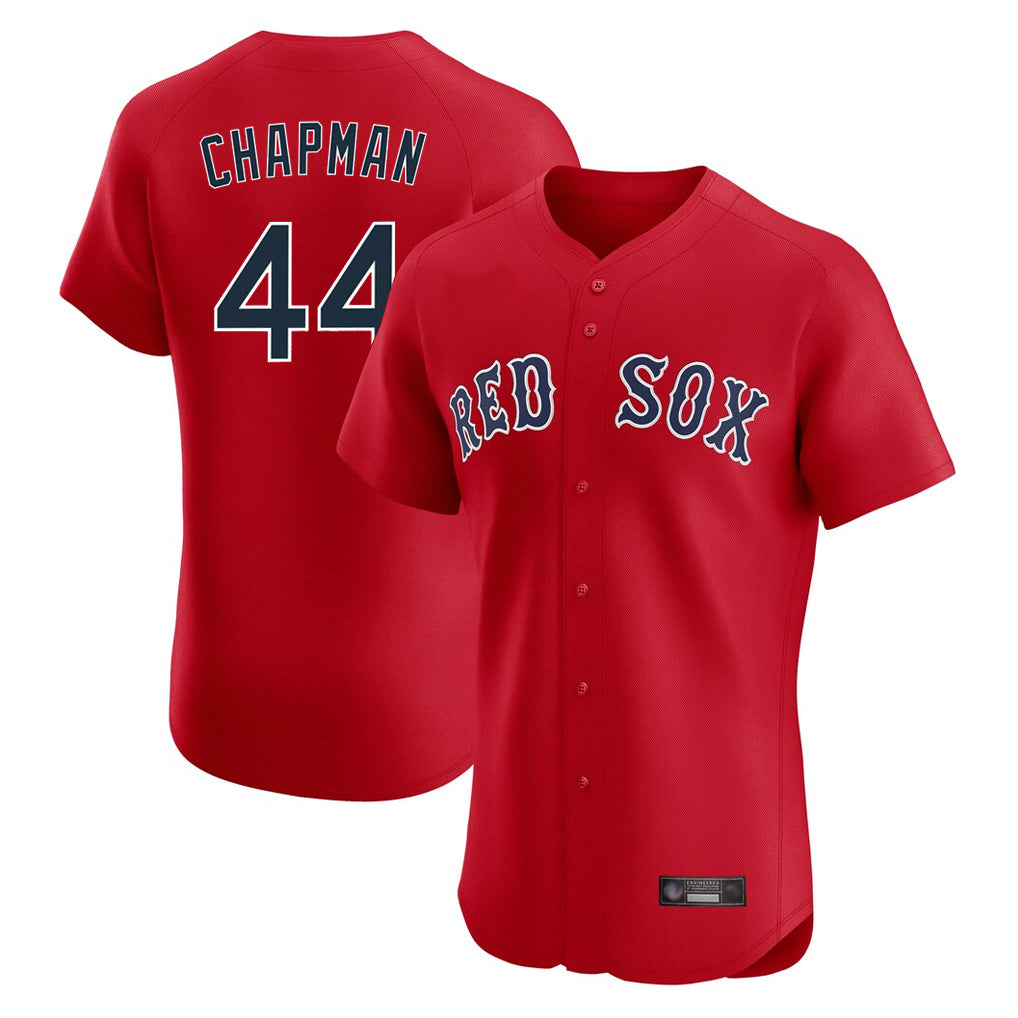 Boles B.Red Sox #44 Aroldis Chapman Player Red Limited Elite Home Game Stitched Jerseys