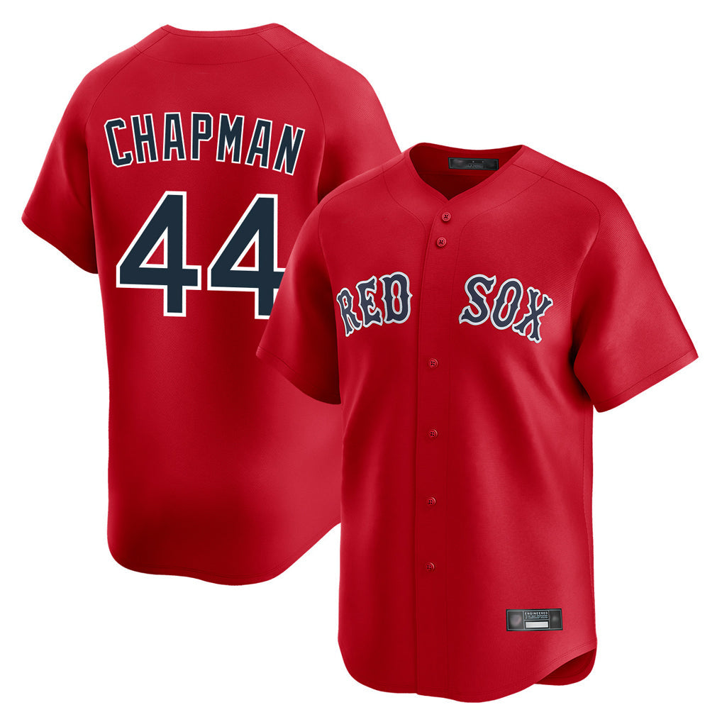 Boles B.Red Sox #44 Aroldis Chapman Player Red Limited Home Game Stitched Jerseys