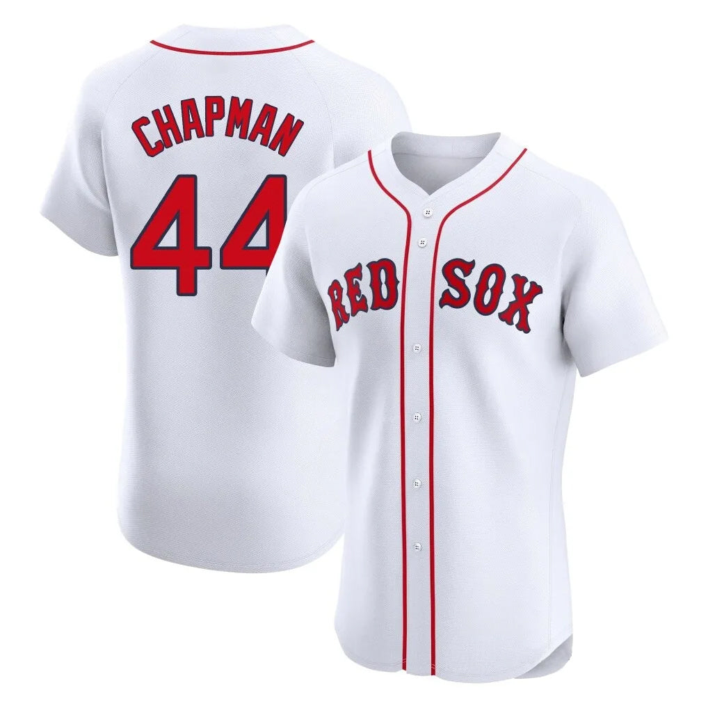 Boles B.Red Sox #44 Aroldis Chapman Player White Limited Elite Home Game Stitched Jerseys