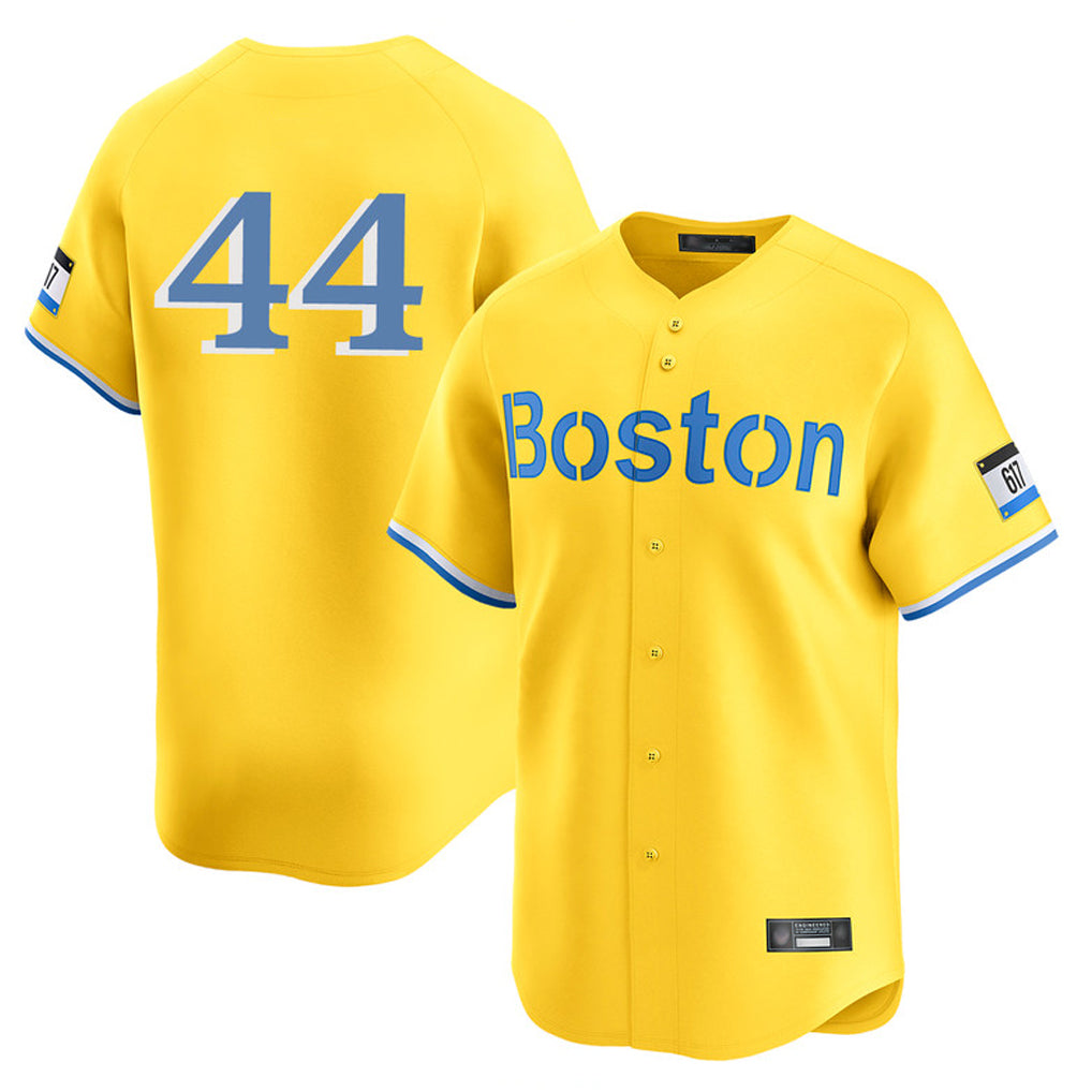 Boles B.Red Sox #44 Aroldis Chapman Player Yellow Limited Home Game Stitched Jerseys