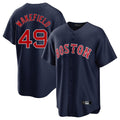 Boles B.Red Sox #49 Tim Wakefield Player Navy Home Game Stitched Jerseys