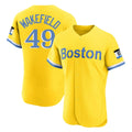 Boles B.Red Sox #49 Tim Wakefield Player Yellow Limited Elite Home Game Stitched Jerseys