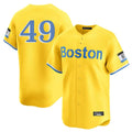 Boles B.Red Sox #49 Tim Wakefield Player Yellow Limited Home Game Stitched Jerseys