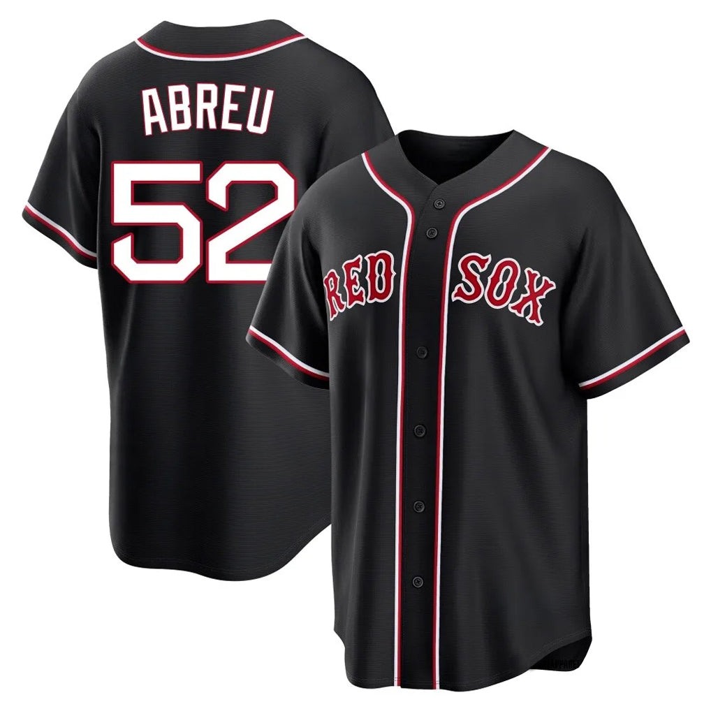 Boles B.Red Sox #52 Wilyer Abreu Player Black Out Home Game Stitched Jerseys