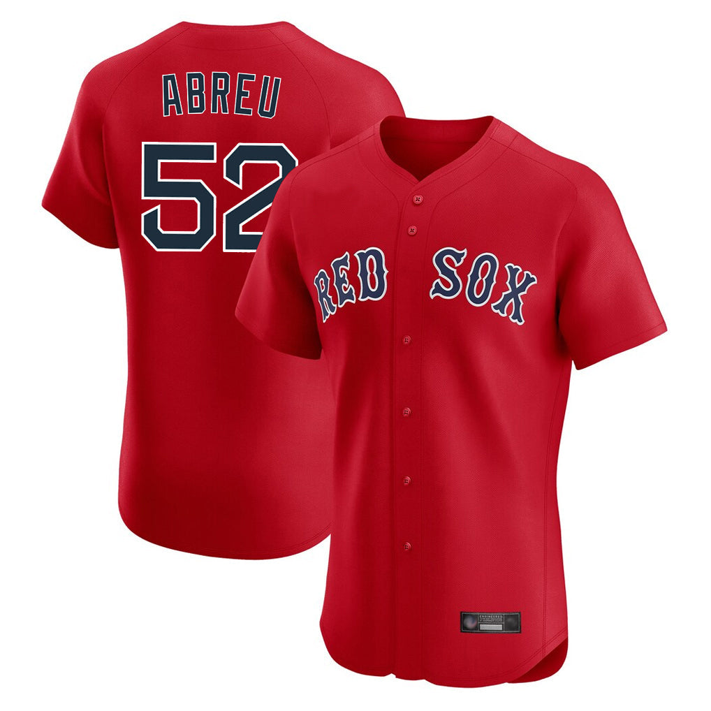 Boles B.Red Sox #52 Wilyer Abreu Player Red Limited Elite Home Game Stitched Jerseys