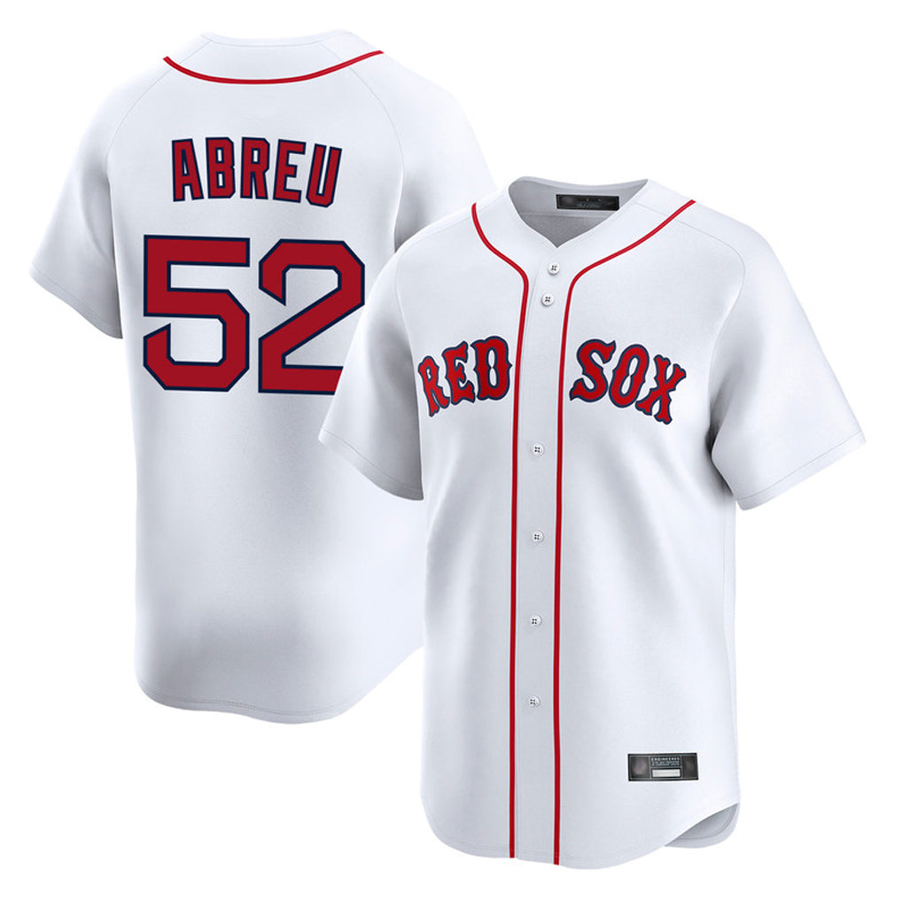 Boles B.Red Sox #52 Wilyer Abreu Player White Limited Home Game Stitched Jerseys