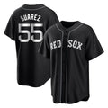 Boles B.Red Sox #55 Ranger Su¨¢rez Player Black Home Game Stitched Jerseys
