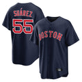 Boles B.Red Sox #55 Ranger Su¨¢rez Player Navy Home Game Stitched Jerseys