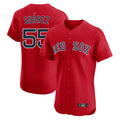 Boles B.Red Sox #55 Ranger Su¨¢rez Player Red Limited Elite Home Game Stitched Jerseys
