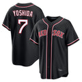 Boles B.Red Sox #7 Masataka Yoshida Player Black Out Home Game Stitched Jerseys