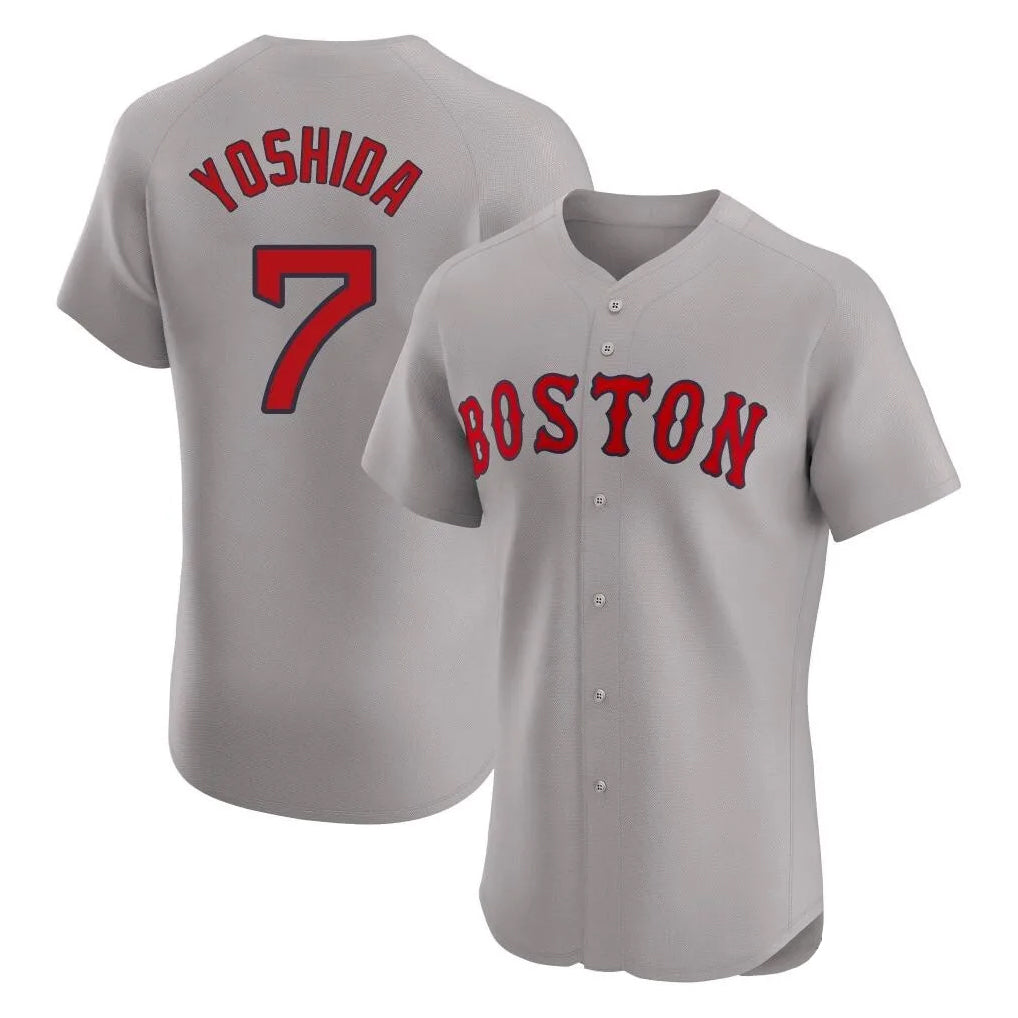 Boles B.Red Sox #7 Masataka Yoshida Player Gray Road Limited Elite Home Game Stitched Jersey
