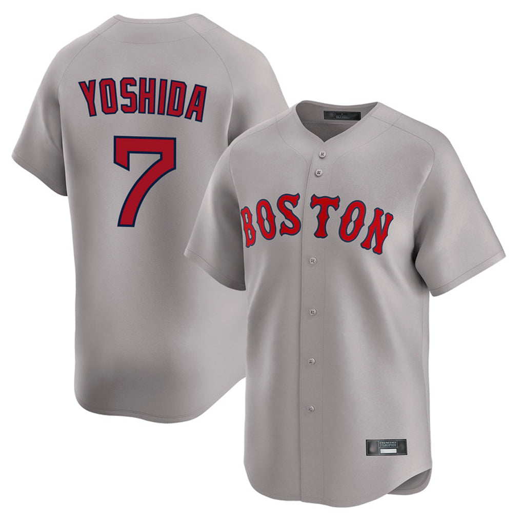 Boles B.Red Sox #7 Masataka Yoshida Player Gray Road Limited Home Game Stitched Jersey