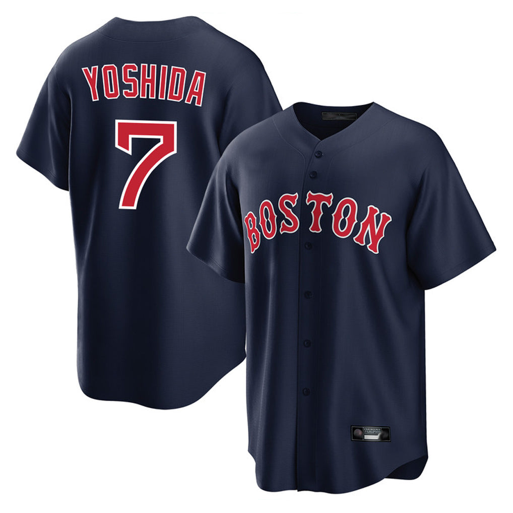 Boles B.Red Sox #7 Masataka Yoshida Player Navy Home Game Stitched Jersey