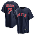 Boles B.Red Sox #7 Masataka Yoshida Player Navy Home Game Stitched Jersey