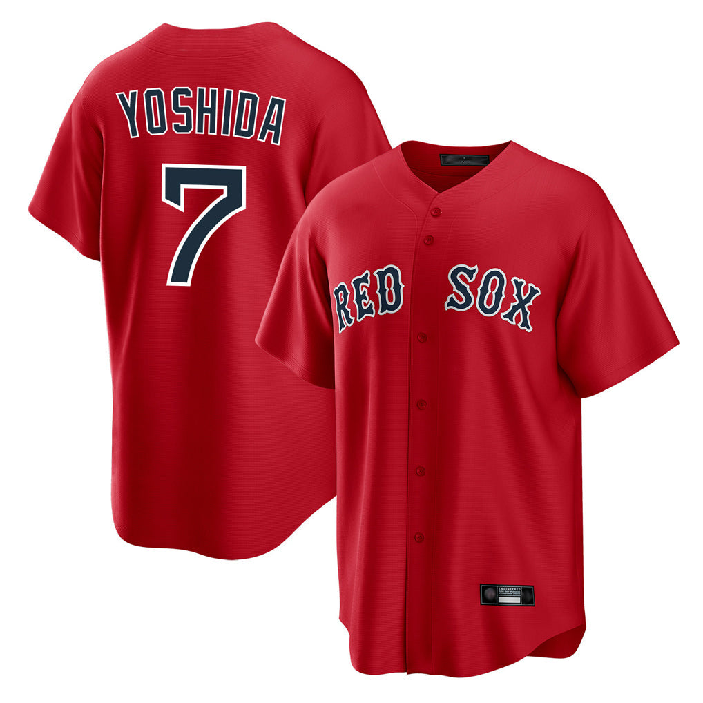 Boles B.Red Sox #7 Masataka Yoshida Player Red Home Game Stitched Jersey