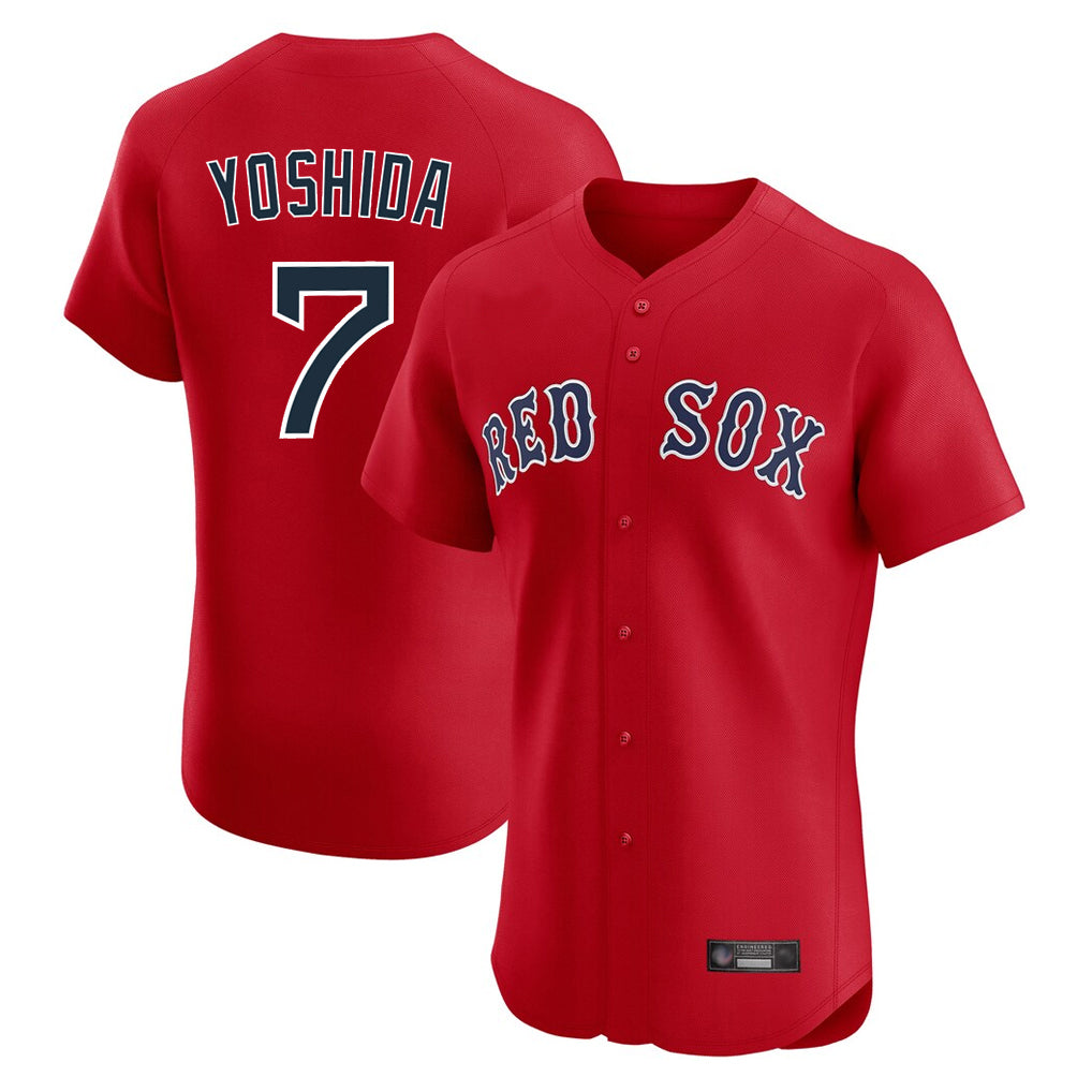 Boles B.Red Sox #7 Masataka Yoshida Player Red Limited Elite Home Game Stitched Jersey