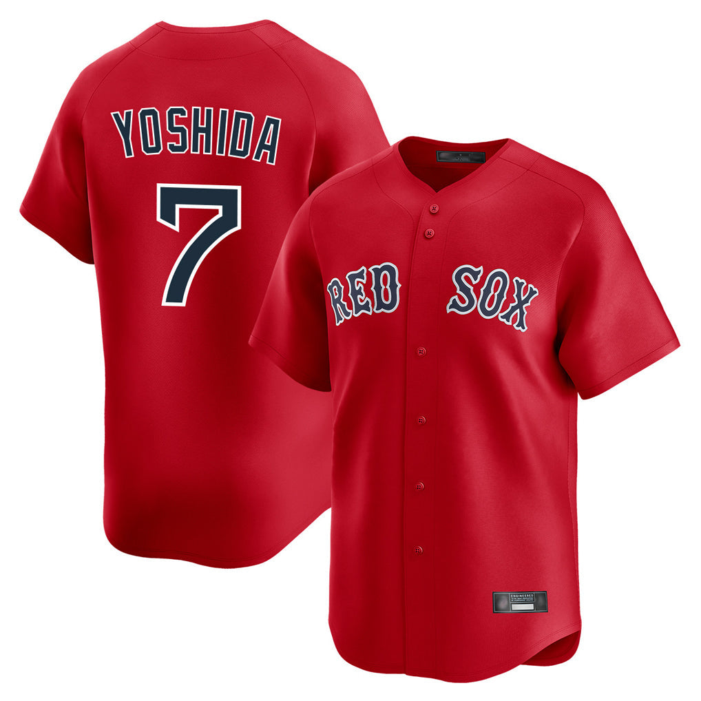 Boles B.Red Sox #7 Masataka Yoshida Player Red Limited Home Game Stitched Jersey