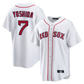 Boles B.Red Sox #7 Masataka Yoshida Player White Home Game Stitched Jersey