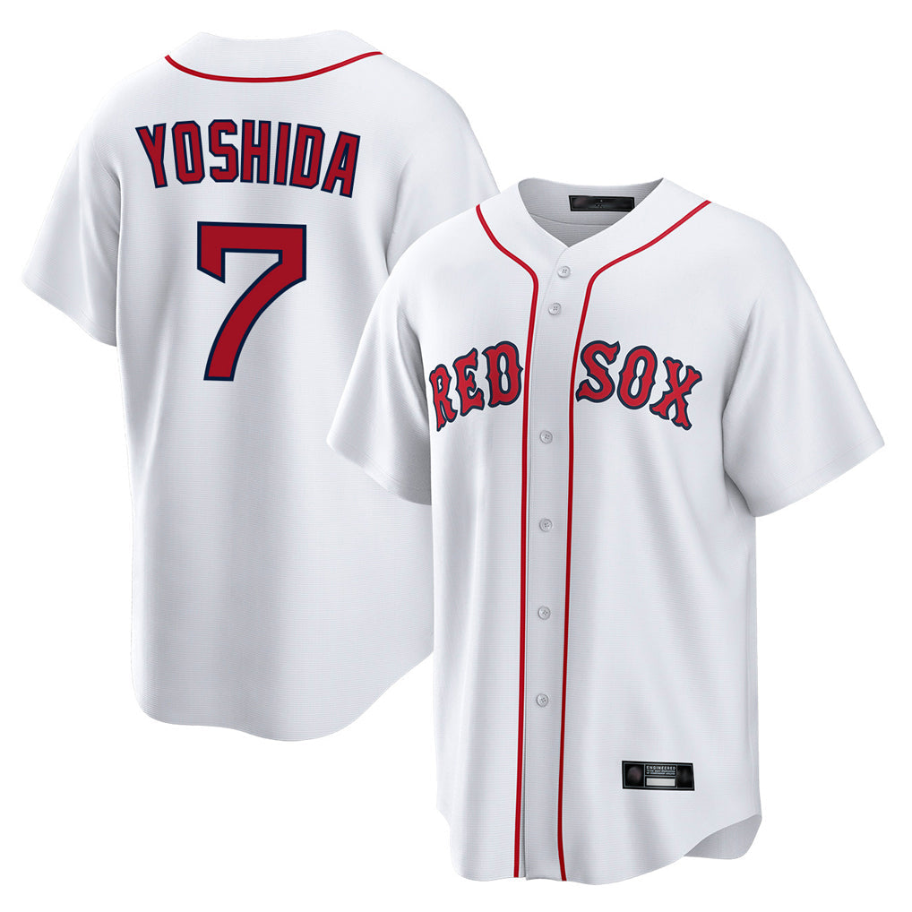 Boles B.Red Sox #7 Masataka Yoshida Player White Home Game Stitched Jersey