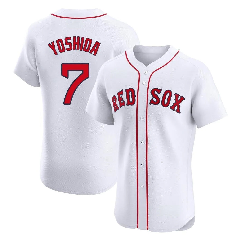 Boles B.Red Sox #7 Masataka Yoshida Player White Limited Elite Home Game Stitched Jersey