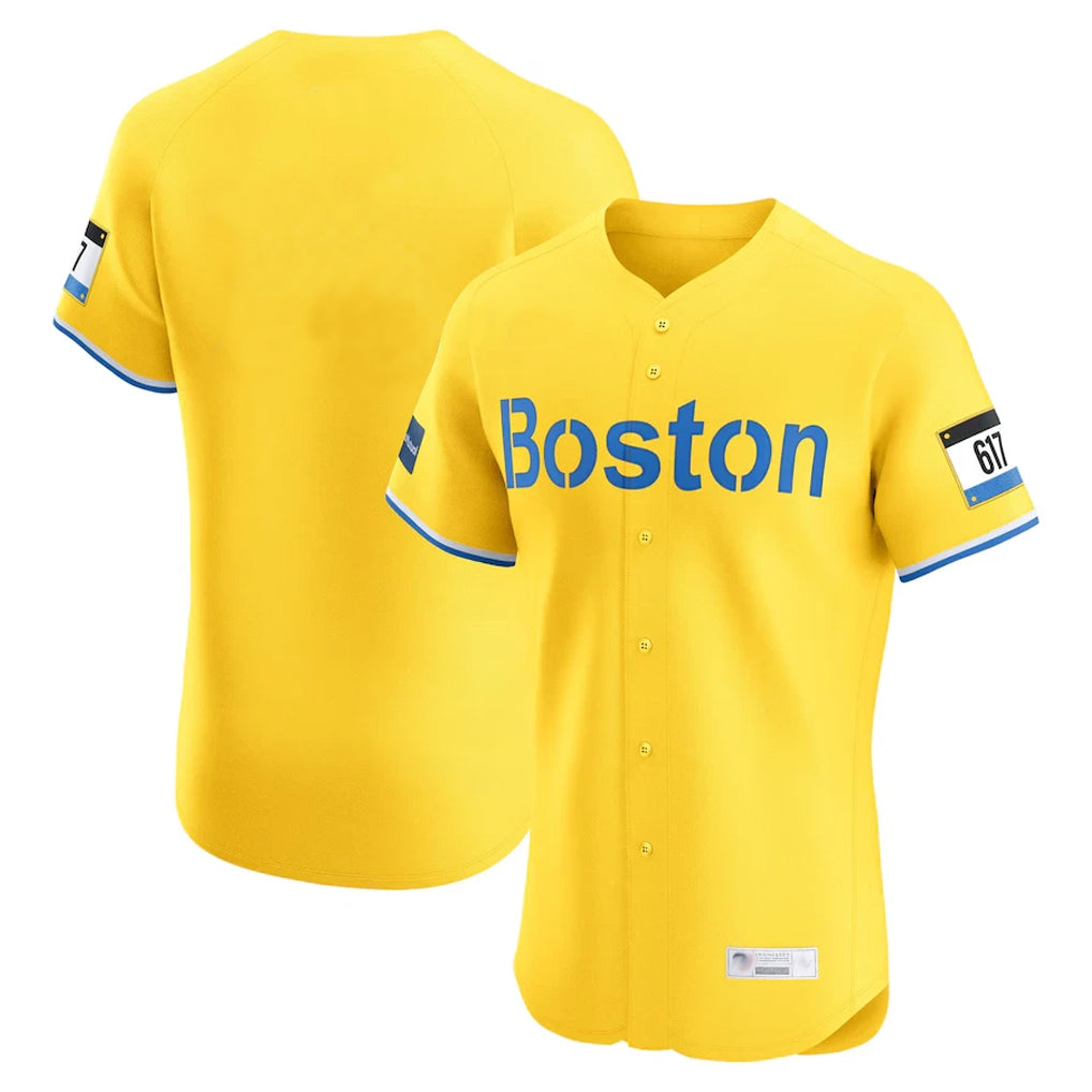 Boles B.Red Sox Blank Player Yellow Limited Elite Home Game Stitched Jerseys