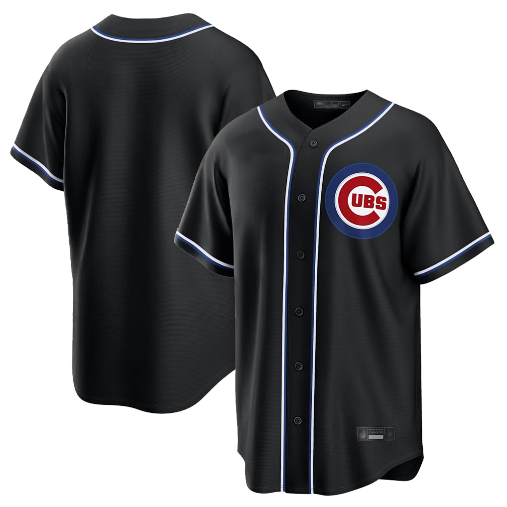 Boles C.Cubs Black Home Game Blank Player Stitched Jerseys