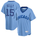 Boles C.Cubs #15 Carson Kelly Player Blue T-shirt Cooperstown Collection Limited Stitched Jerseys
