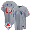 Boles C.Cubs #15 Carson Kelly Player Gray 150th Anniversary Home Game Stitched Jerseys