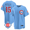 Boles C.Cubs #15 Carson Kelly Player Light Blue 150th Anniversary Home Game Stitched Jerseys