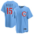 Boles C.Cubs #15 Carson Kelly Player Light Blue Home Game Stitched Jerseys