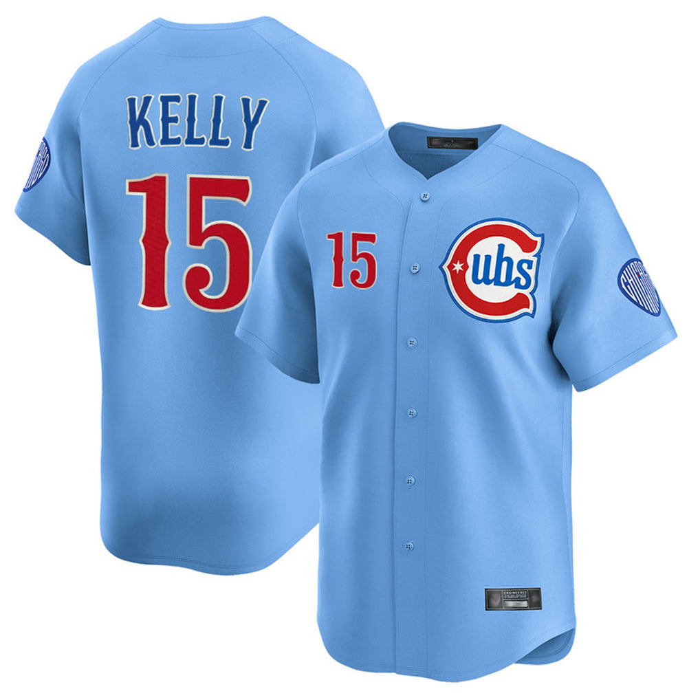 Boles C.Cubs #15 Carson Kelly Player Light Blue Limited Home Stitched Jerseys