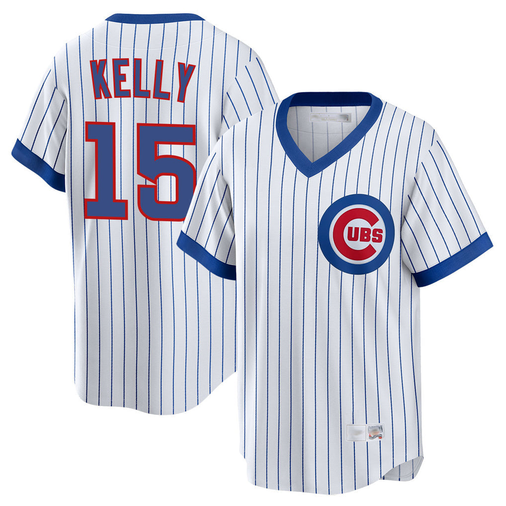 Boles C.Cubs #15 Carson Kelly Player White T-shirt Cooperstown Collection Limited Stitched Jerseys