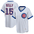Boles C.Cubs #15 Carson Kelly Player White T-shirt Cooperstown Collection Limited Stitched Jerseys