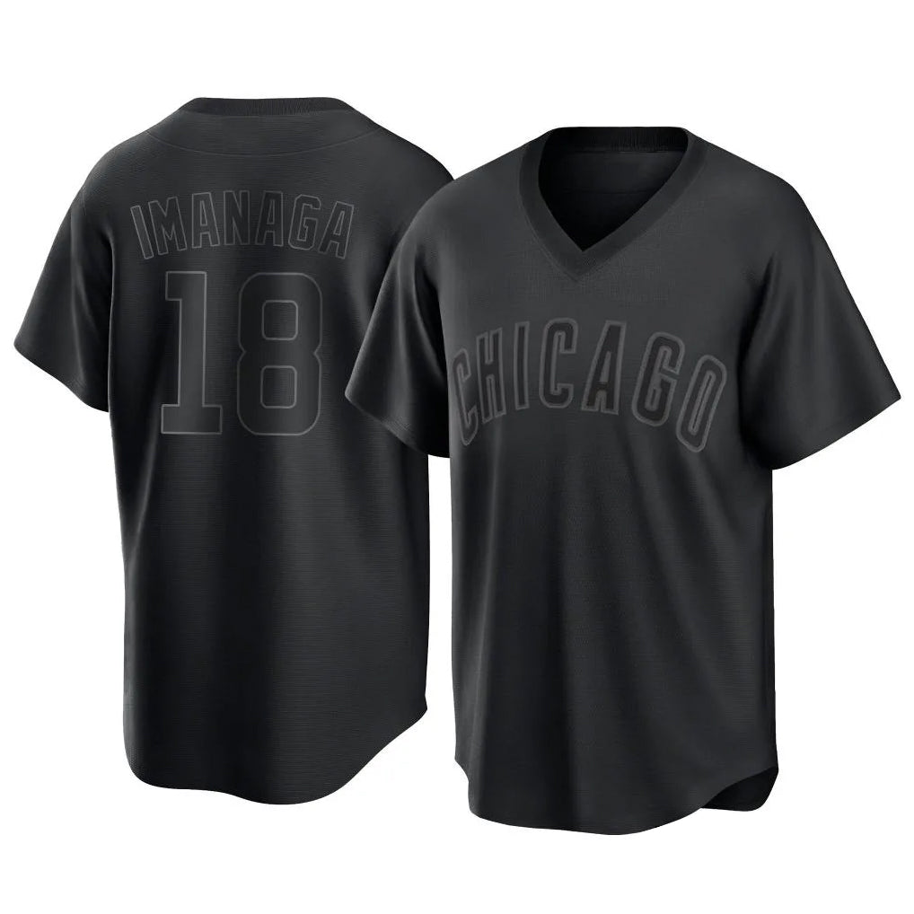Boles C.Cubs #18 Shota Imanaga Player Black T-shirt Home Game Stitched Jerseys