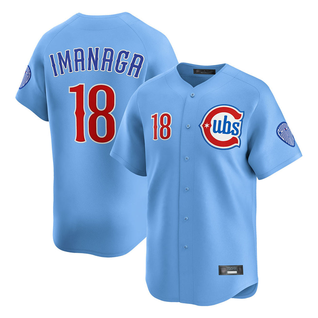 Boles C.Cubs #18 Shota Imanaga Player Light Blue Limited Home Stitched Jerseys