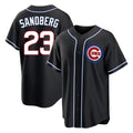 Boles C.Cubs #23 Ryne Sandberg Player Black Fashion Out Game Stitched Jerseys